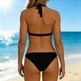 thumbnail image 2 of TaTaai Womens Two Piece Swimsuit High Waist Bikini Sets Ribbed Solid Color Push Up Tops Adjustable Straps Bathing Suits for Vacation 1-Pack Gift, 2 of 9