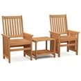 thumbnail image 5 of Gymax 3PCS Furniture Set w/ 1.5'' Umbrella Hole Hardwood Table & Chairs Set Patio, 5 of 5