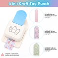 thumbnail image 3 of 3 in 1 Craft Tag Punch, 1.5/2/ 2.5 Inches Tag Shaped Paper Puncher Craft Tag Punch Gift Tag Paper Puncher with Rope/Scrapbooking Cards for DIY Arts Crafts, 3 of 7