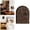 Brown, variant on Solid Wood Socket Cover with Mini Door Design, Decorative Electrical Outlet Cover Plate, Child-Safe Anti-Shock Socket Guard for Home Decor (Natural Wood/Dark Brown)