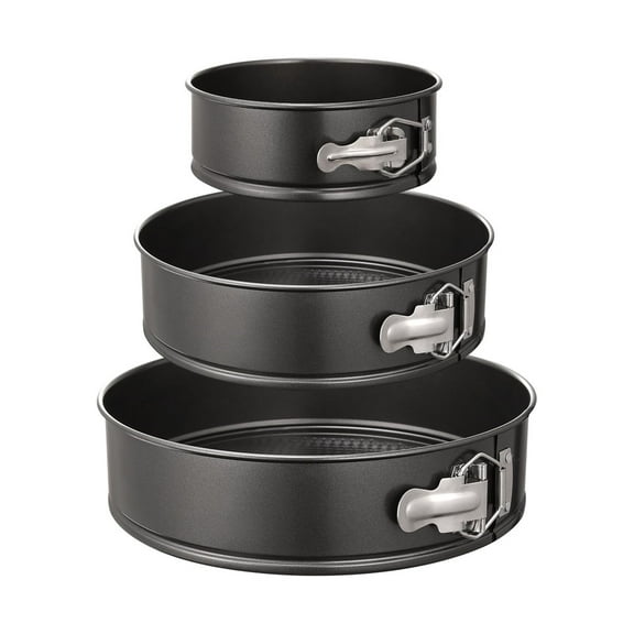 Cake Pan 7", 8", 9" Round Nonstick Carbon Steel Pan, Leak-Proof with Removable Bottom, Round Cake Pans Set of 3 pcs