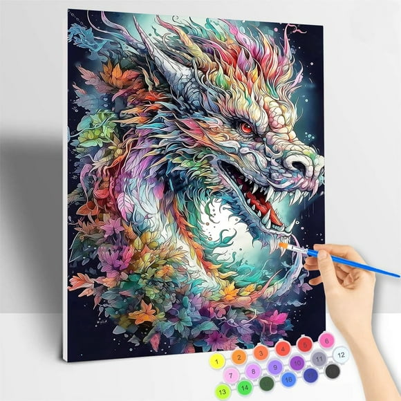 JYLMOOD Paint by Numbers Kit for Adults Beginner with Wooden Frame, Easy DIY Oil Painting Kits On Canvas for Gift Home Wall Decor 12x16 Inch