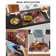 thumbnail image 5 of Large Induction Cooktop Protector Mat Cardinal Bird Stove Top Covers for Electric Stove, Poinsettia Pine Cones Berry Flowers Red Plaid Decorative Stove Burner Cover Mats, Glass Top Stove Cover, 5 of 7