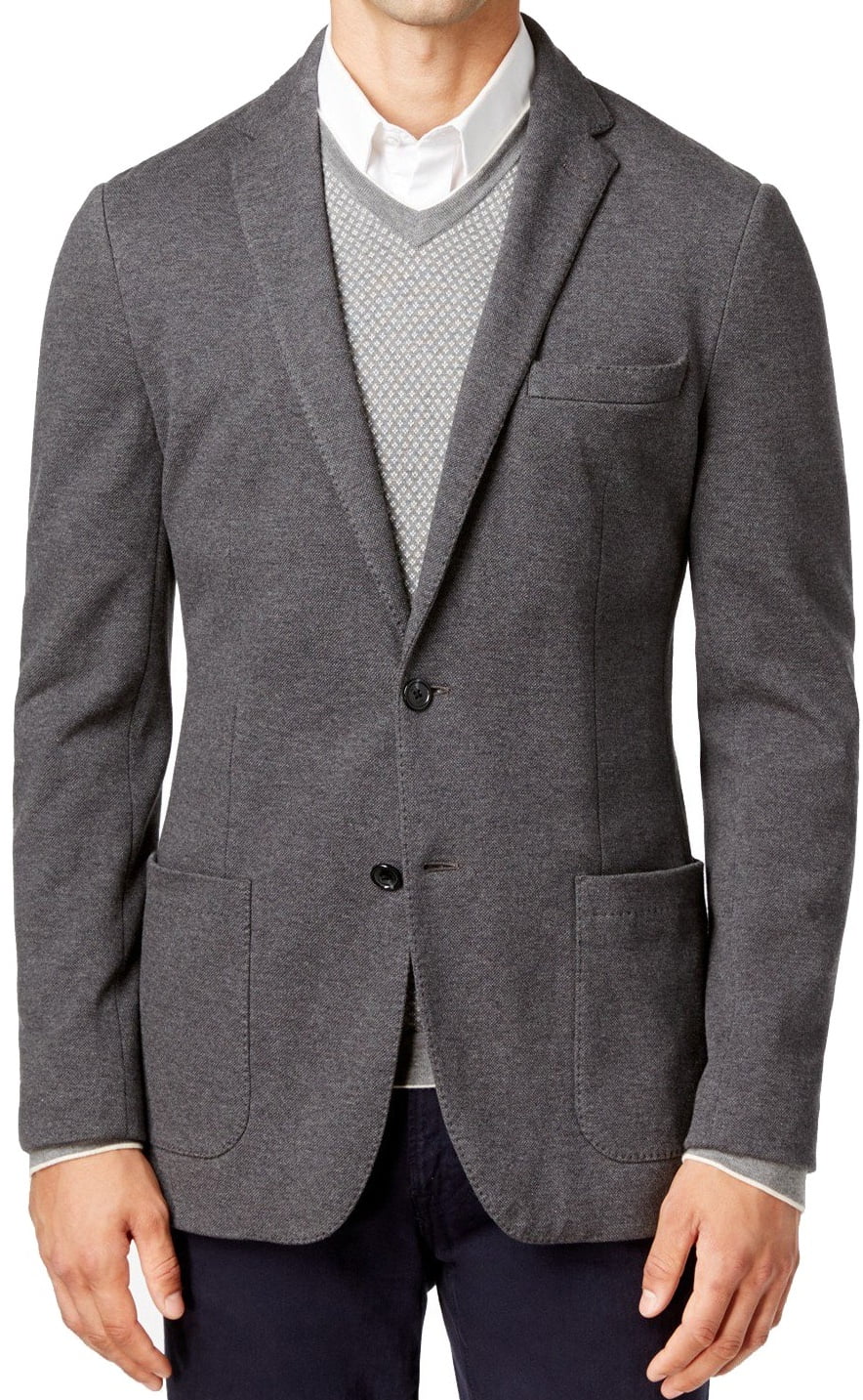 NEW Gray Mens Size 38R Slim Fit Double Knit Blazer - Walmart.com