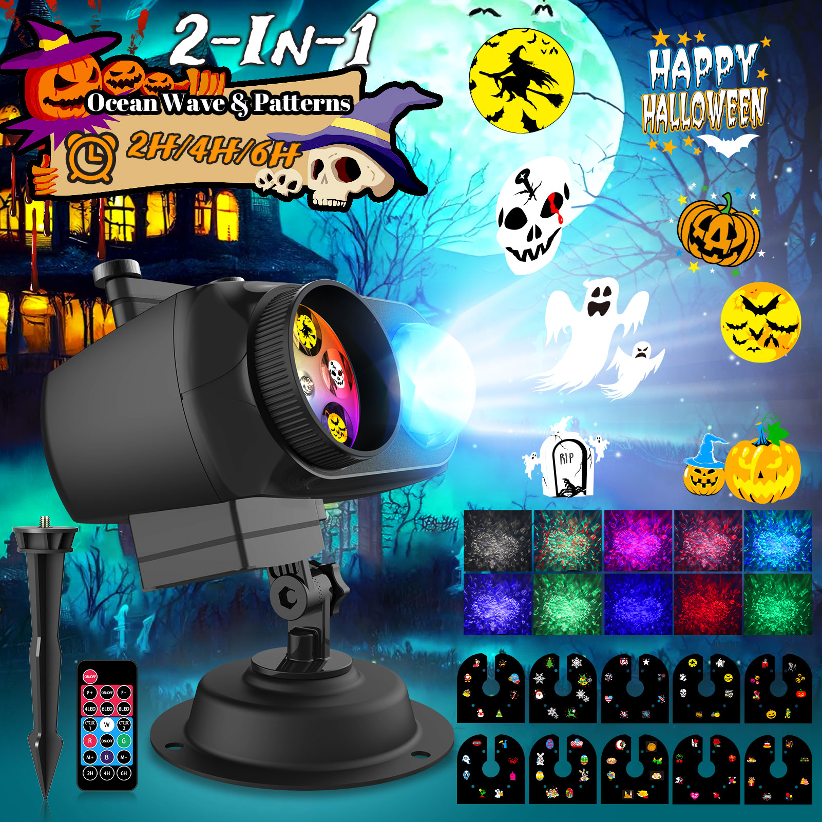 Yannovus Holiday Projector Light with 80 Patterns photo 6
