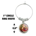 thumbnail image 4 of Christmas Holiday Santa Delivering Toys Wine Glass Charm Drink Marker, 4 of 5