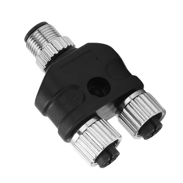 M12 Tee Y Connector, Alkali For NMEA 2000 Starter Adapter IP67 Waterproof Heat 5 Plug Cores For Boat