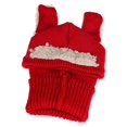 thumbnail image 1 of HILABEE Chapeau d'Hiver pour Bébé, Chapeau Chaud avec Capuche, Écharpe, Cache-Oreilles, Tricoté, Rouge, 1 of 9