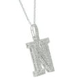 thumbnail image 3 of Moissanite Pendant Necklace, 1.33 Carat 925 Sterling Silver Letter N Synthetic Diamond Moissanite Jewelry Pendant With Chain Gift For Men/Women, 3 of 8