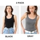 thumbnail image 3 of Camisola de algodón para mujer, sujetador con plataforma, camiseta sin mangas, camisetas interiores elásticas, paquete de 2, XXL, 3 of 4