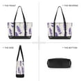 thumbnail image 6 of FORMRS Canvas Laptop Tote Bag for Women with 15.6" Computer Compartments Shoulder Handbag, Lavender Pattern, 6 of 7