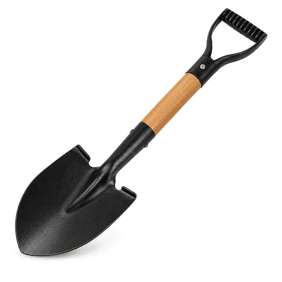 Mini Pointed Garden Shovel – Carbon Steel Blade with Wooden Handle for Planting