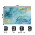 thumbnail image 5 of Blue and Gold Marble Wavy Veins Pattern Door Rugs,Washable Non Slip Door Mats Indoor,Decorative Door Mats,Entry Mat Indoor for Entrance,Bedroom,Kitchen,Bathroom,20"x32", 5 of 6