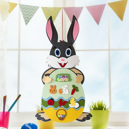 

MIARHB Easter Rabbit Chickens Blanket Hangging Children DIY Pendant Venue Decoration