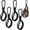 4-Black, variant on 2 count Baseball Glove Clip for Bags, Paracord Gear Holder with Hook Clip, Portable Equipment Drying Rack for Baseball Softball Gloves, Travel Accessory for Athletes