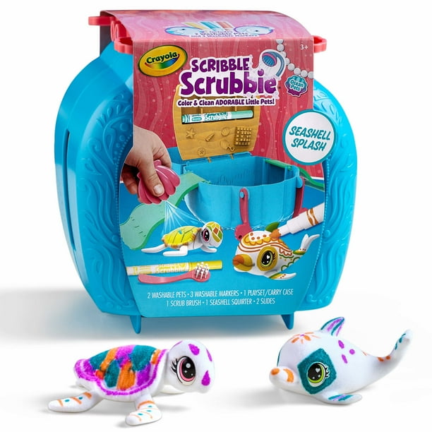 Crayola Scribble Scrubbie Ocean Animals Coloring Set, Beginner Unisex Child, 8 Pieces - Walmart 