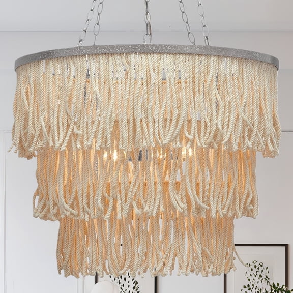 Bohemia Tassel Pendant Light, Boho Light Fixture for Kitchen Island, Dining Room, Living Room