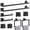 Matte Black-10-Pieces Set, variant on Matte Black 10-Pieces Set Bath Accessories Set