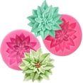 thumbnail image 1 of Xiao Hua 2 moldes de silicona con forma de hoja de acebo para fondant, chocolate, dulces, decoración de pasteles, repostería, velas, jabón, repostería, arcilla polimérica, decoración navideña., 1 of 5