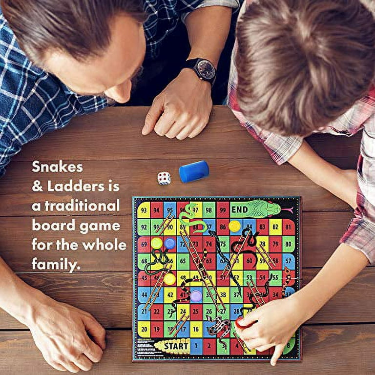  M.Y Snakes & Ladders - Traditional Snakes and Ladders Board Game  for Kids & Adults : Toys & Games