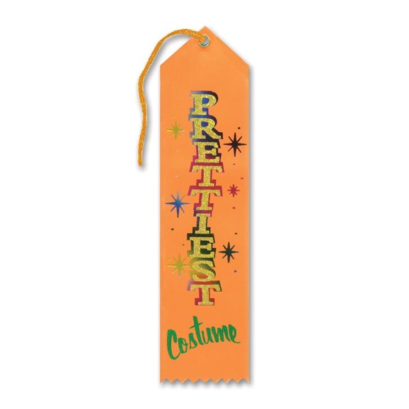 6 Pack Beistle Halloween Prettiest Costume Award Ribbon