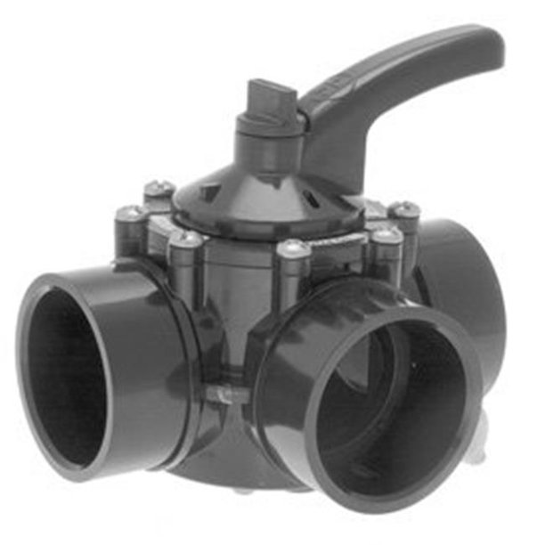 Hayward PSV3SMDGR 3 Way PVC External Union Thread PSV Diverter Valve