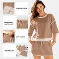 thumbnail image 3 of SHEWIN Womens Matching Sets Outfits for Women 2 Piece Sets Skirt Sets Summer Short Sleeve Top Travel Outfits Casual Lounge Sets, 3 of 9
