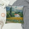 thumbnail image 2 of Nawypu Throw Pillow Cover Sunflower Farm with Mountain Rural Scenery Pillowcase Cushion Cover for Couch Bed Sofa, 2 of 5