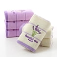 thumbnail image 4 of Washranp Lavender Pattern Bath Shower Towel,Soft Rectangle Highly Absorbent Thick Face Towel for Bathroom 29.13"*12.99", 4 of 6