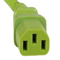 Sanoxy SNX-CBLR-PW131-4210 10 ft. 18 AWG Computer Power Extension Cord IEC320 C13 to IEC320 C14, Green
