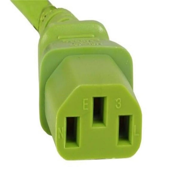 Sanoxy SNX-CBLR-PW131-4210 10 ft. 18 AWG Computer Power Extension Cord IEC320 C13 to IEC320 C14, Green