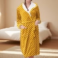 thumbnail image 2 of Women's Fleece Plush Robe Long Warm Plush Bathrobe Loungewear Jacket Printed Comfort Robe, 2 of 5
