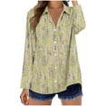 thumbnail image 5 of Qepwscx Plus Size Womens Long Sleeve Shirts Tops for Women V Neck Floral Print T Shirts Sweatshirt Casual Blouses Going Out Tops Basic Tees Top Business Tshirts Loose Fits for Women S-XXXXXL, 5 of 6
