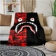 thumbnail image 1 of Fashion Bape Flannel Throw blanket Children and adults Gift Fluffy Fleece blanket for Bedroom Bed Sofa Travel Camping Washable, 1 of 4