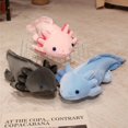 thumbnail image 5 of Muñeco de axolote grande colorido, lindo tritón, salamandra, juguete de peluche, animal submarino suave, rosa, amarillo, gris y azul, regalo de cumpleaños para niños, 5 of 5