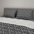 thumbnail image 2 of Victorian Comforter & Sham Bedding Set, Antique Design with Botanic Plant Details Swirls and Flowers Print, 3 pcs Duvet Set Microfiber Filling Quilt, 5 Sizes, Black and White, by Ambesonne, 2 of 4