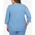 thumbnail image 5 of Alfred Dunner Womens Plus-Size Flower Embroidery Split Hem Top, 5 of 6