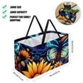 thumbnail image 2 of Starry Sky Sunflower Butterfly Large Capacity Reusable Foldable Oxford Cloth Cube Organizer Tote Bag Toy Basket, 2 of 7