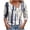 White, variant on Women's Psychedelic Print Multicolor T-shirt Casual Button Blouse Long Sleeve Top Trendy Clothes