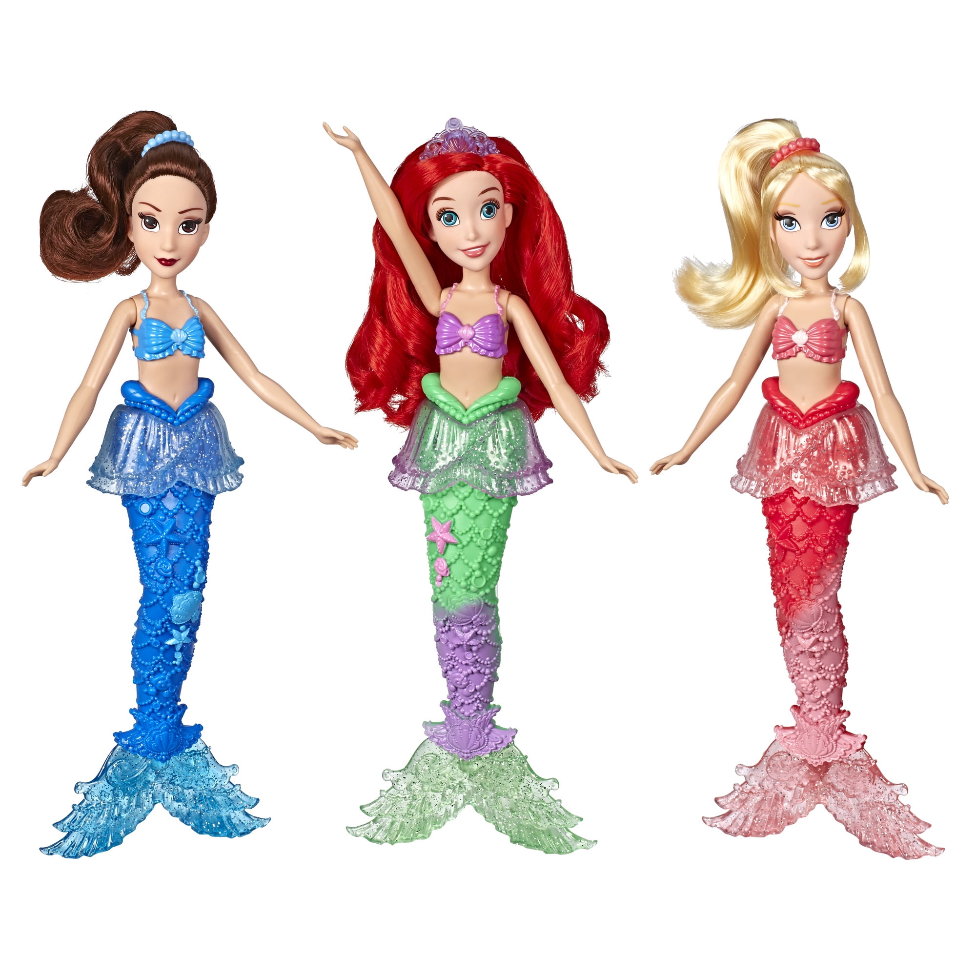 Disney Princess Ariel & Sisters Fashion Dolls, 3 Pack of Mermaid Dolls