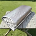 thumbnail image 4 of Camping Sleeping Pad Double Sided Aluminum Picnic Mat Thick Tent Floor Blanket Waterproof Damp Proof Foam Mattress Ground Cover Packable Tarp for Outdoor Hiking，White, 4 of 6