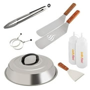 Only Fire Griddle Accessories Kit Flat 9 Pcs for Blackstone and Camp Chef, Cooking Indoor or Outdoor