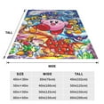thumbnail image 3 of Kirby Blanket Super Soft Cozy Throw Blanket Fuzzy Comfy Flannel Blanket Warm Plush Blankets For Couch, Sofa, Bed 80"X60", 3 of 6