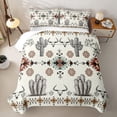 thumbnail image 2 of jejeloiu Retro Aztec Geometric Twin Quilt Set Kids,Tribal Bohemian Style Print Twin Coverlet Set,2pcs, 2 of 7