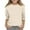 Beige-02, variant on Ugoldhm Shirts for Girls Crewneck Plaid Summer Tunic Tops Casual Fall Kids 3/4 Sleeve Tees