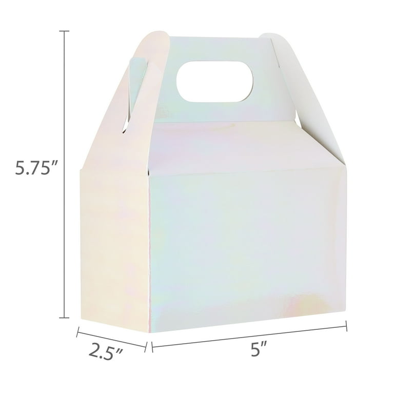 Iridescent Treat Boxes with Handles, 5