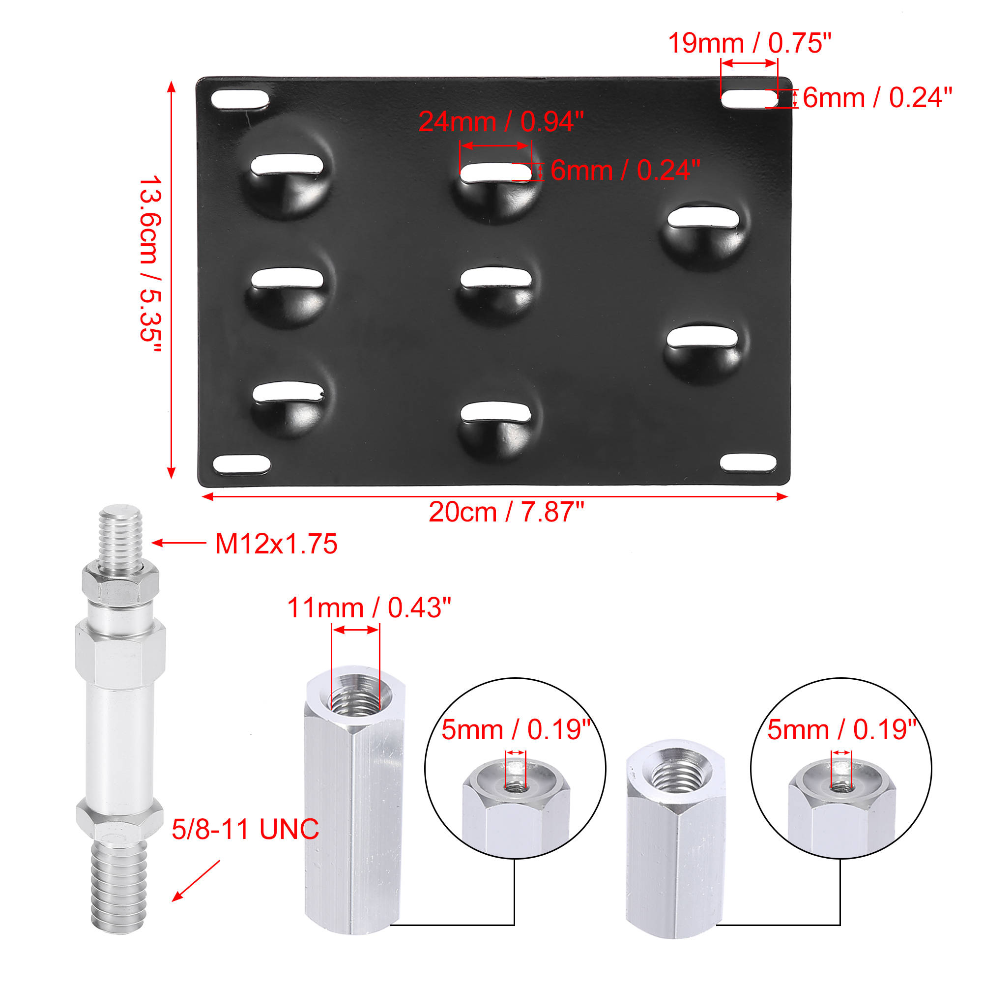No-Drill Front License Plate Mount For VW Tiguan (2018-2023) & Tiguan R (2020-2023) - Tow Hook Bracket Kit