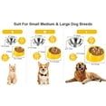thumbnail image 2 of Meottam Tilted Dog Cat Bowl, 15° Slanted Stainless Steel Dog Cat Food Bowl, Non-Slip & Non-Spill Pet Feeder with Elevated Detachable Stand, Easy to Get Food Dish, M/1.5 Cup (Yellow), 2 of 6