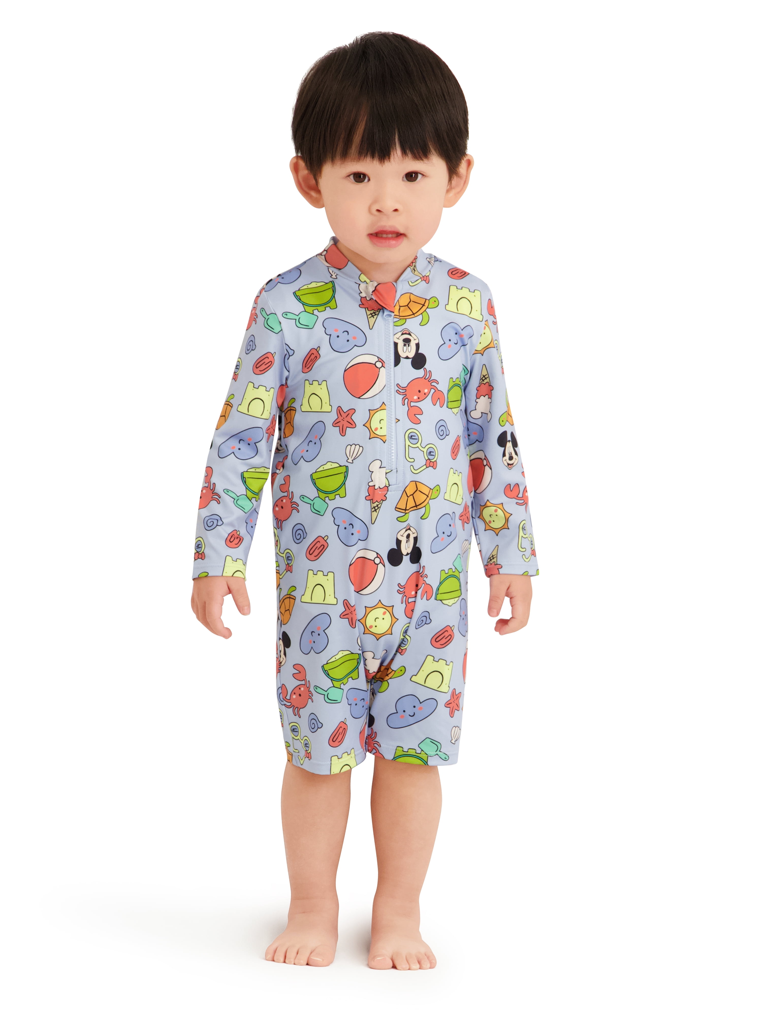 Character Baby Boy One- Piece Rash Guard Swimsuit, Sizes 0/3M- 24M