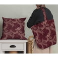 thumbnail image 5 of Soimoi Minky Red Fabric By the Yard - 56 Inch Wide - Leaves Pattern Fabric - Botanical and Elegant Designs for Various Uses Printed Fabric, 5 of 6